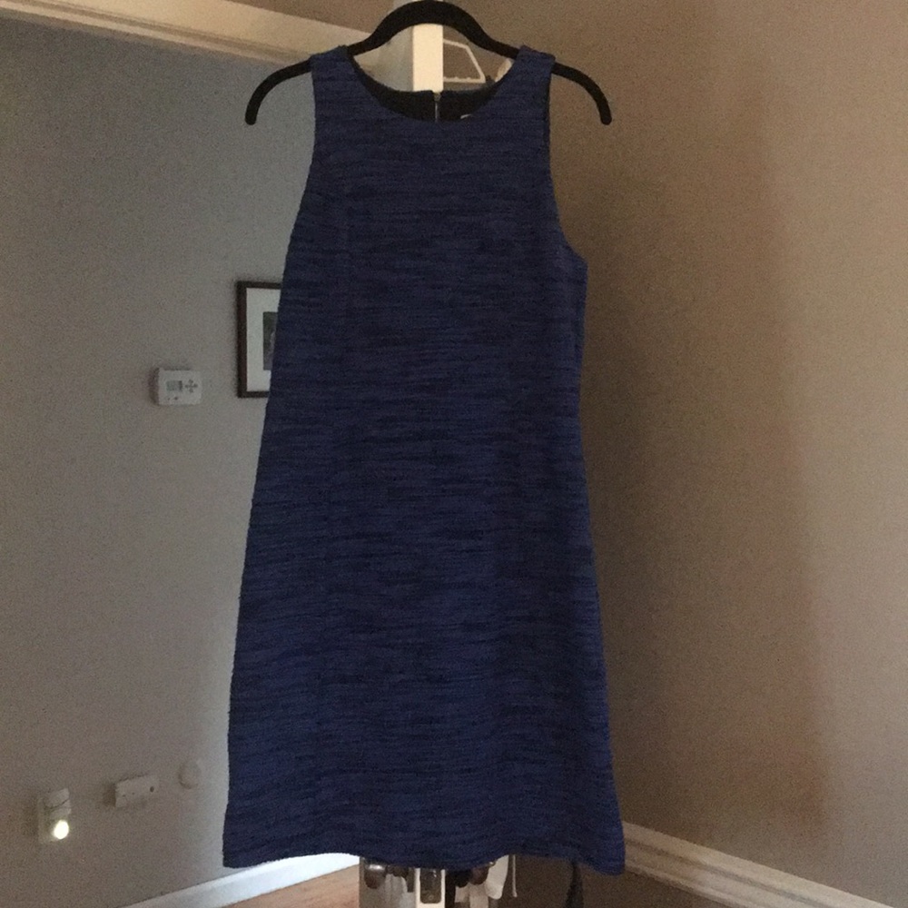 Blue/black tweed like dress.